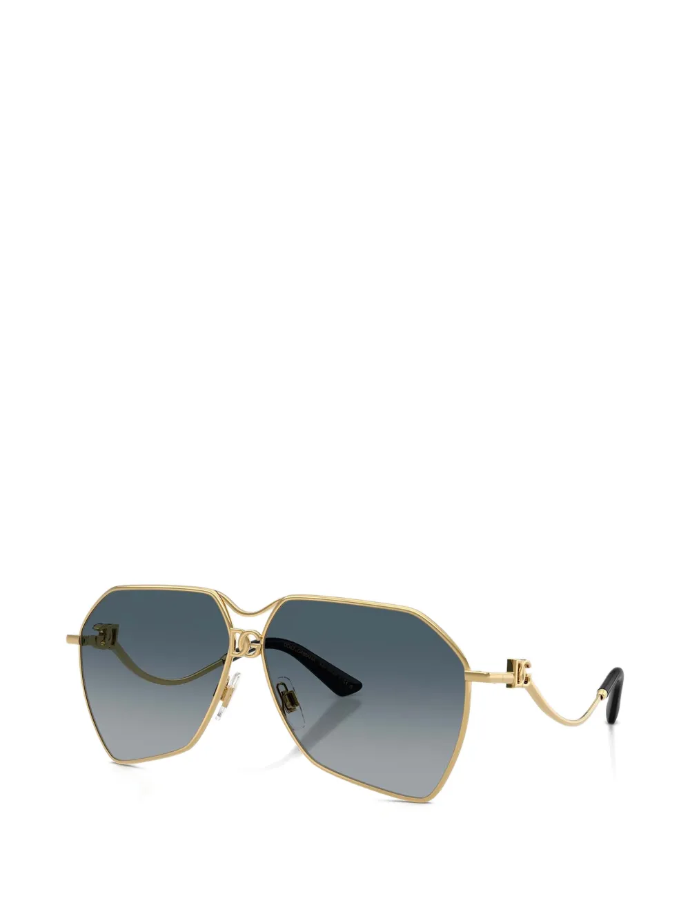 Dolce & Gabbana Eyewear Zonnebril met geometrisch montuur en logo Goud