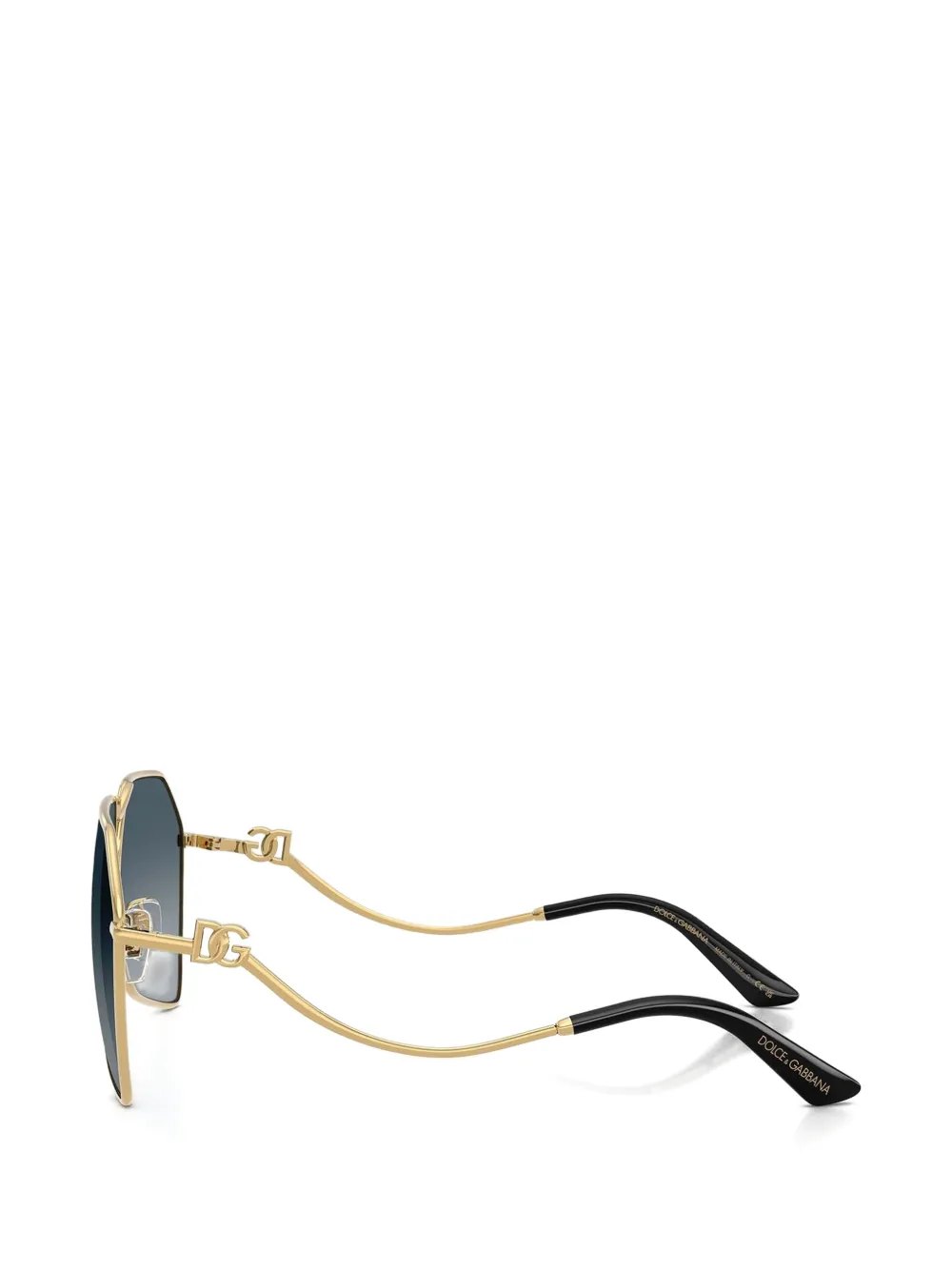 Dolce & Gabbana Eyewear Zonnebril met geometrisch montuur en logo Goud