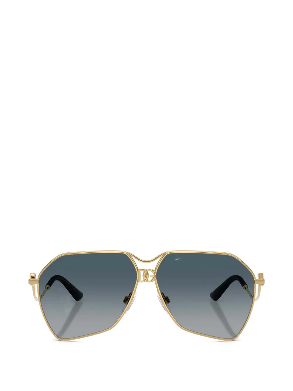 Dolce & Gabbana Eyewear lunettes de soleil à monture géométrique - Or Dolce & Gabbana Eyewear lunettes de soleil à monture géométrique - Or