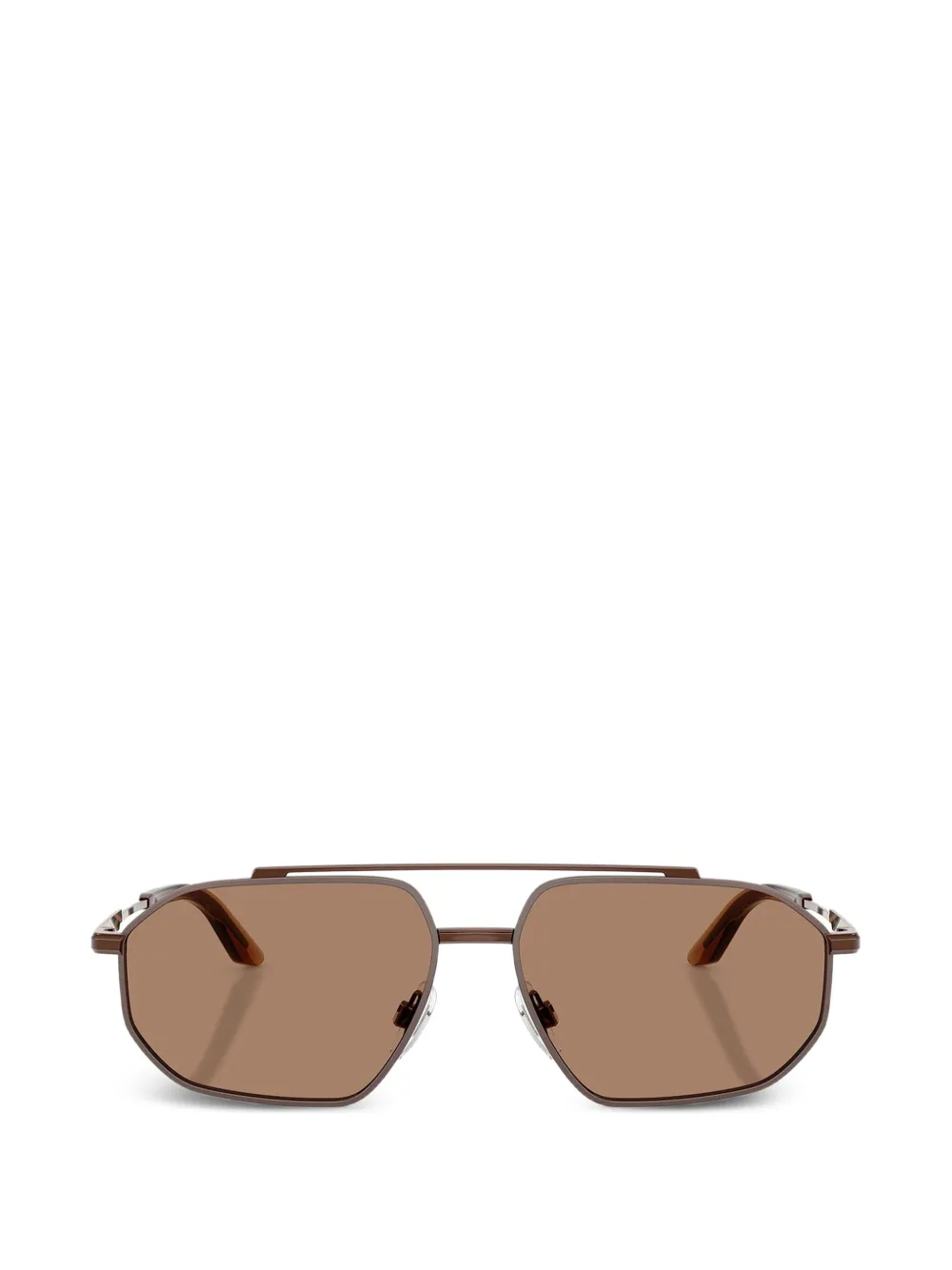 Dolce & Gabbana Eyewear geometric browline sunglasses - Marrone