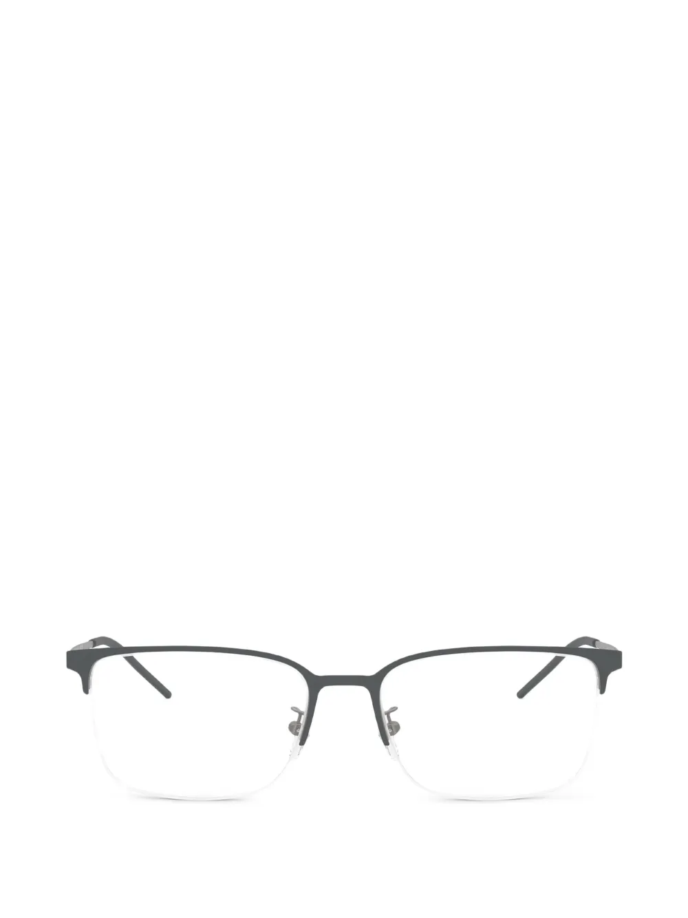 Emporio Armani Occhiali rettangolari in metallo - Grigio