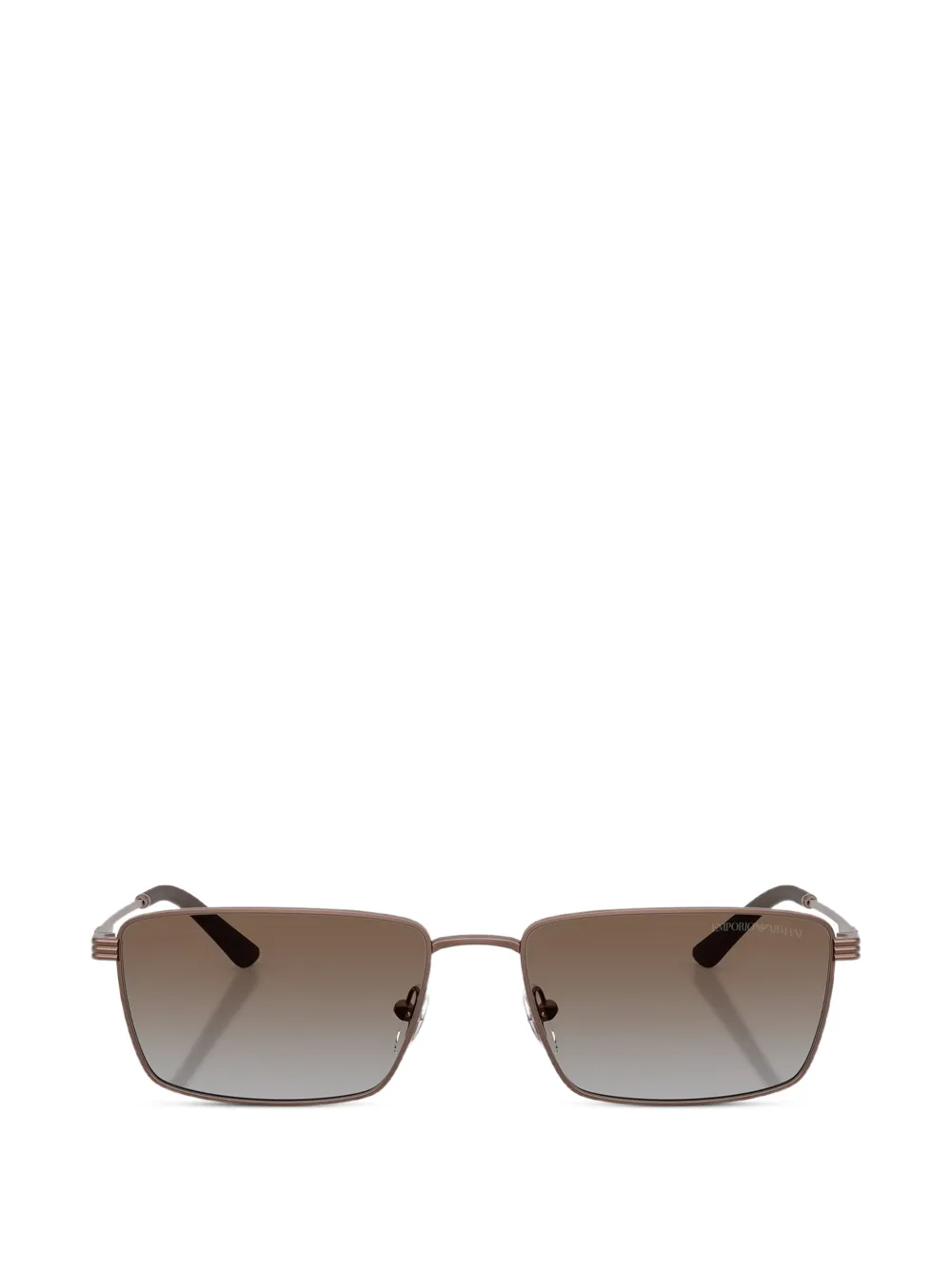 Emporio Armani rectangle frame sunglasses - Marrone