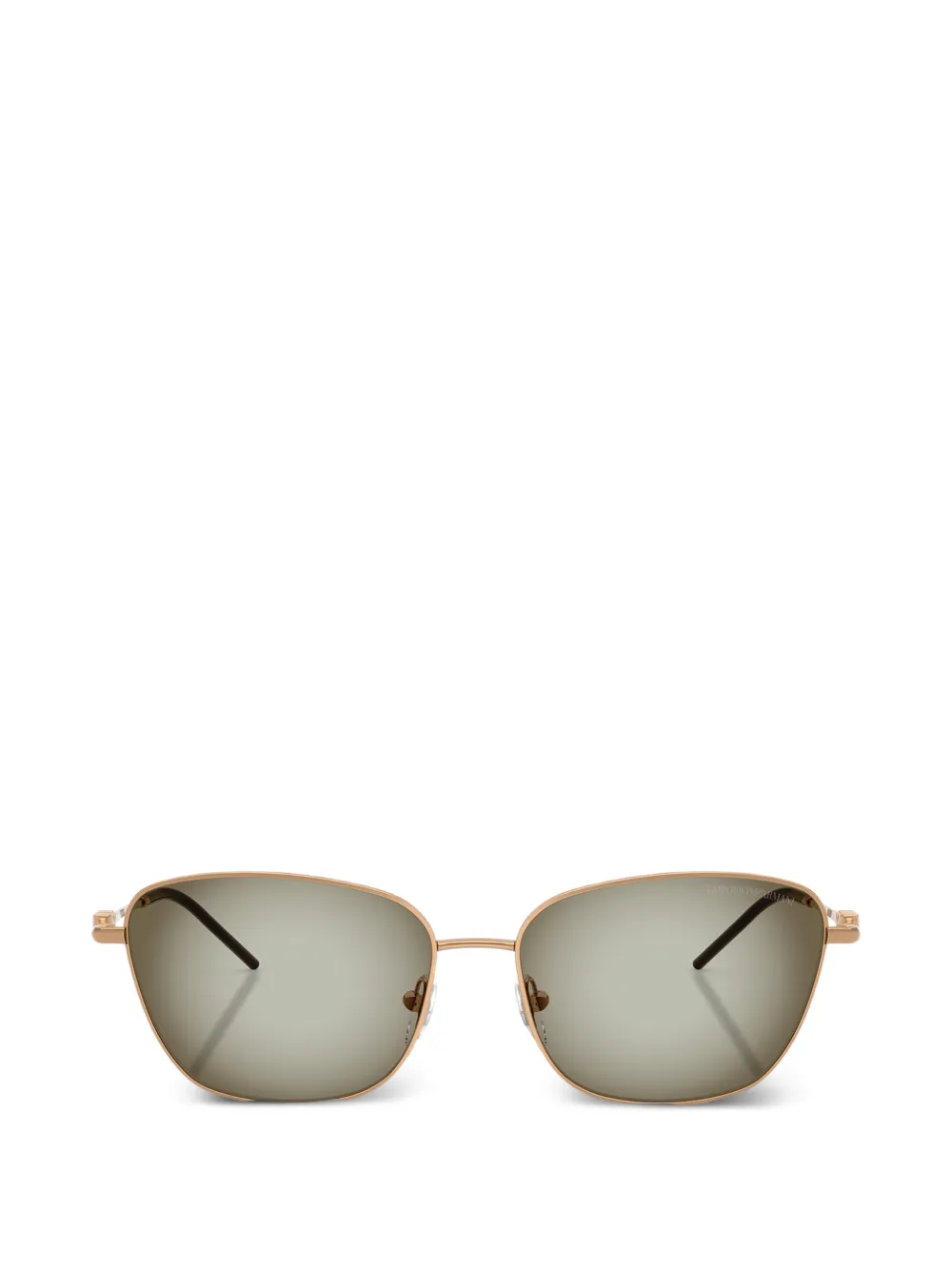 Emporio Armani Sonnenbrille mit eckigem Gestell - Gold
