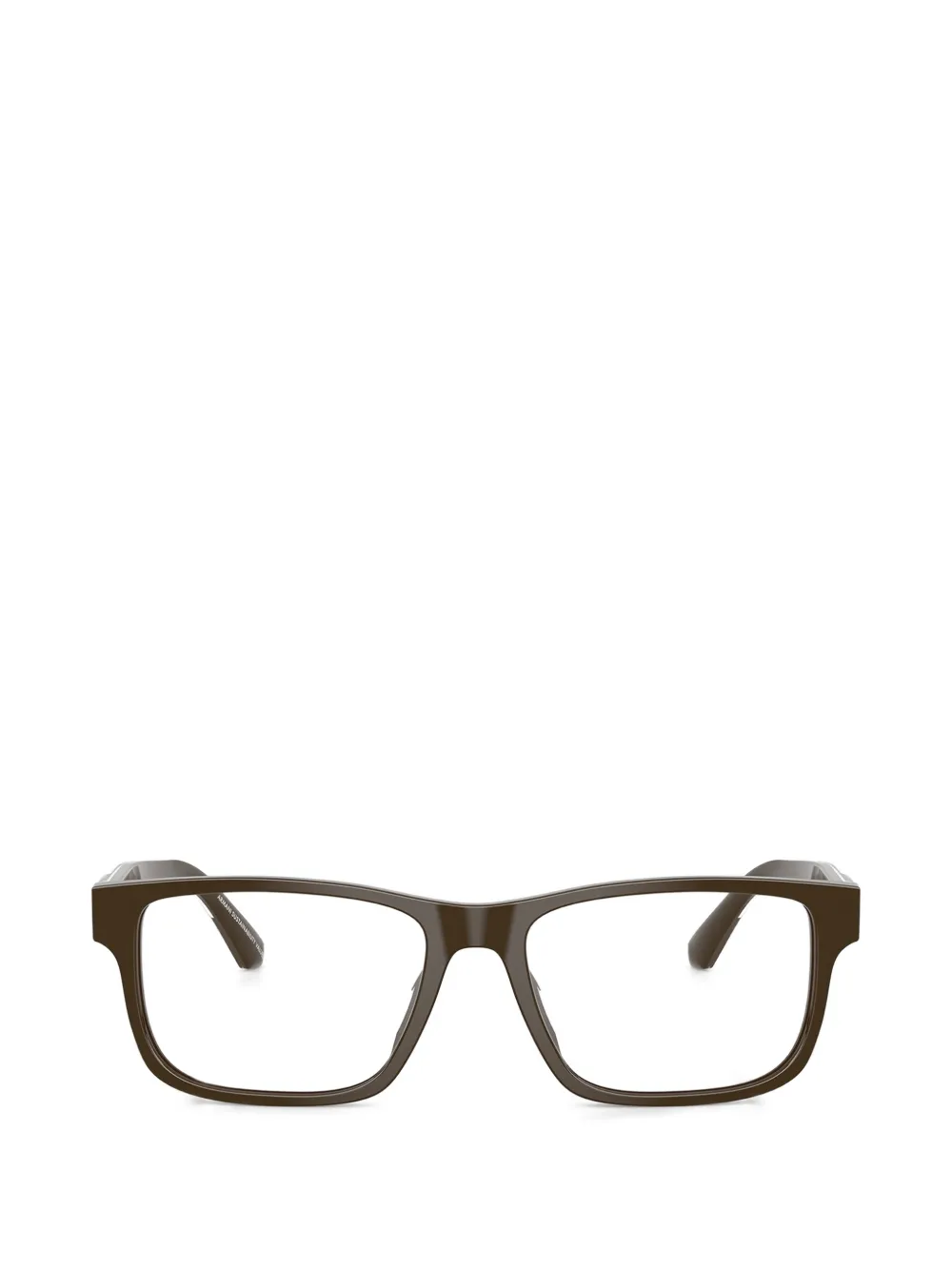 Emporio Armani rectangle frame glasses - Marrone