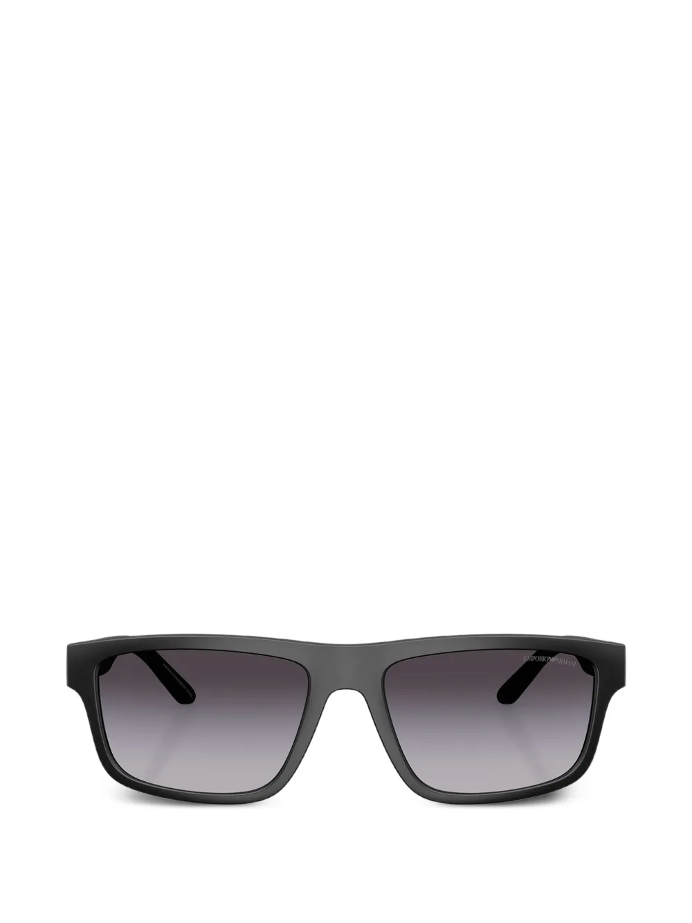Emporio Armani matte rectangle sunglasses - Schwarz