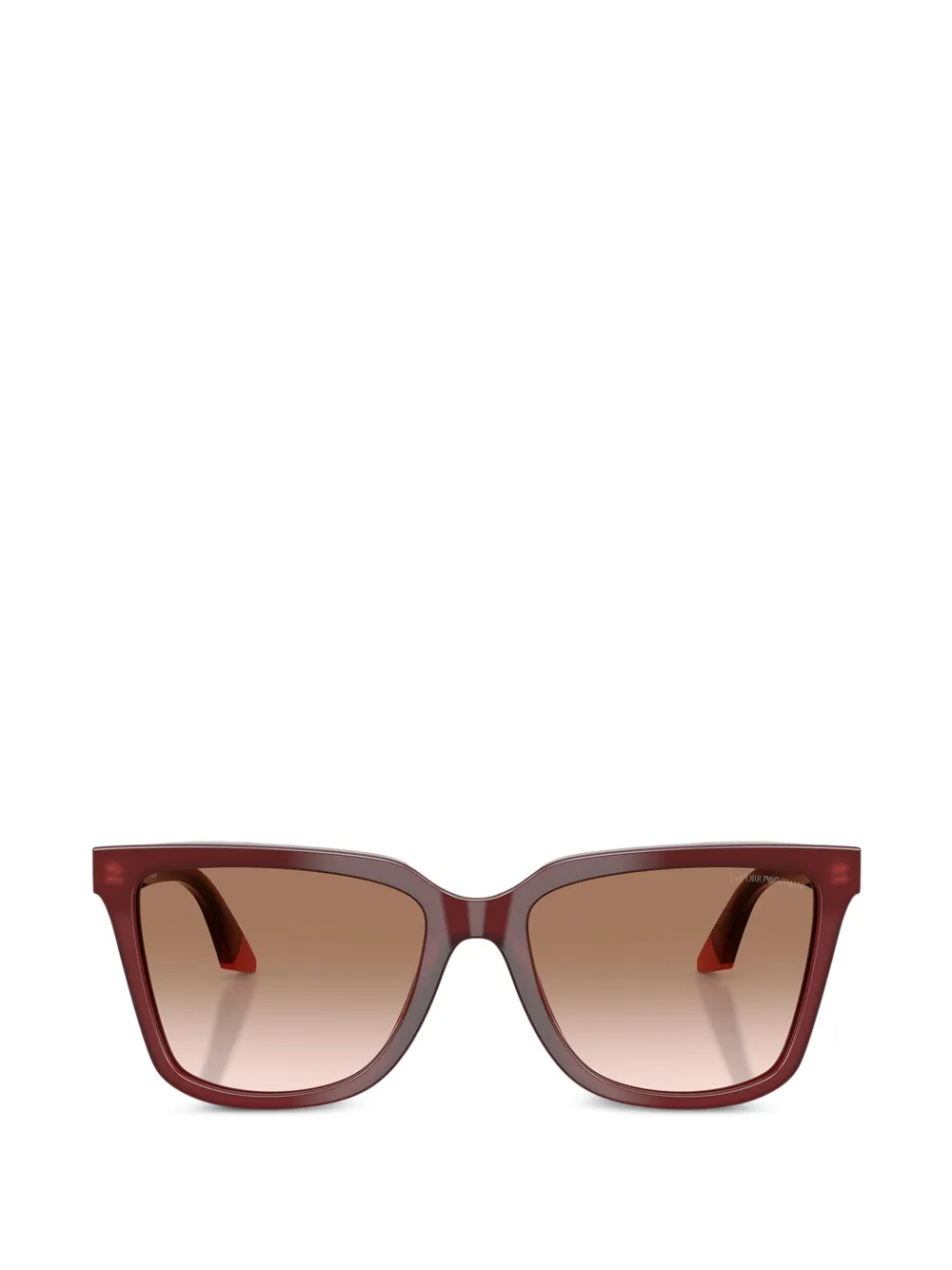 Emporio Armani Occhiali da sole squadrati - Rosso