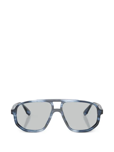 Emporio Armani striped pilot sunglasses