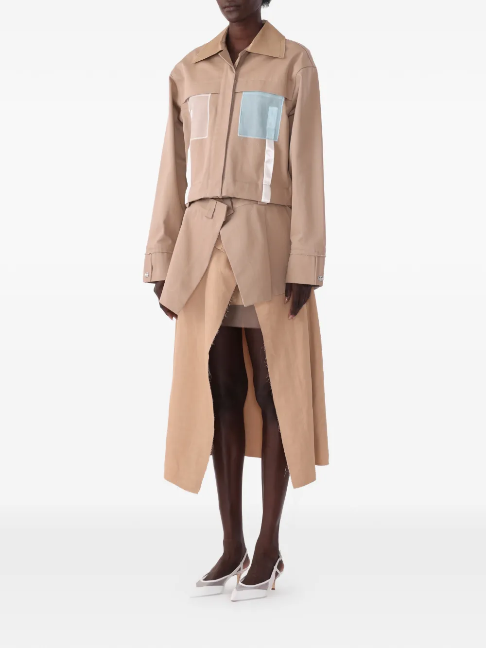 Jason Wu Collection x Robert Rauschenberg boxy twill cropped jack Bruin