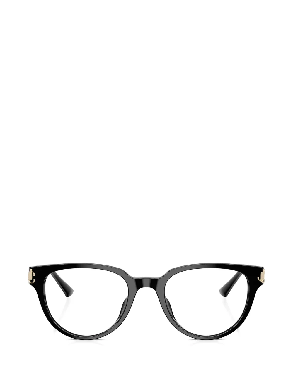 Jimmy Choo Brille mit rundem Gestell - Schwarz