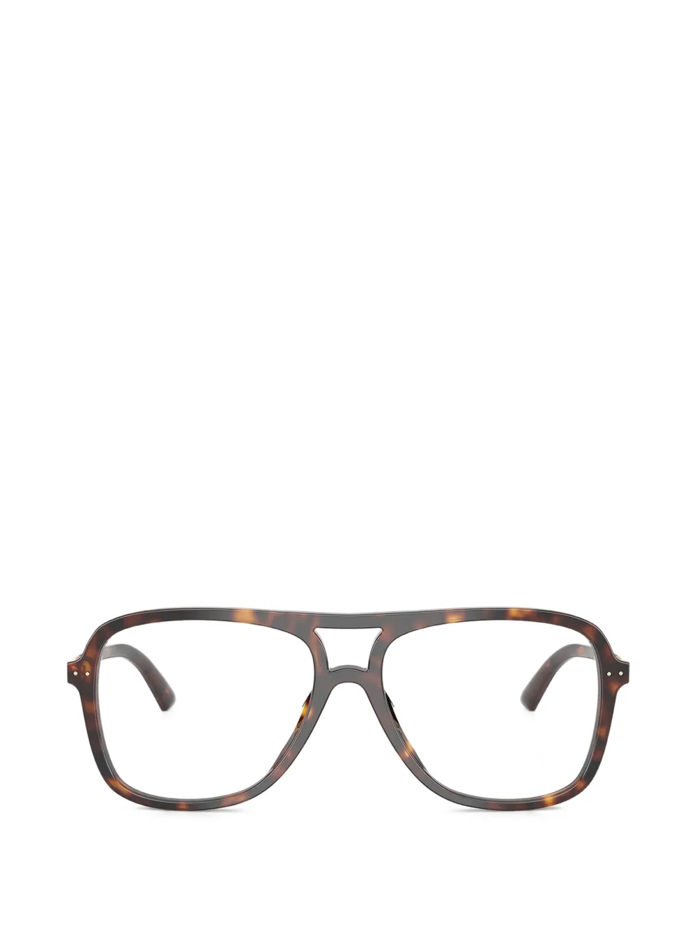 Jimmy Choo browline metal glasses - Marrone