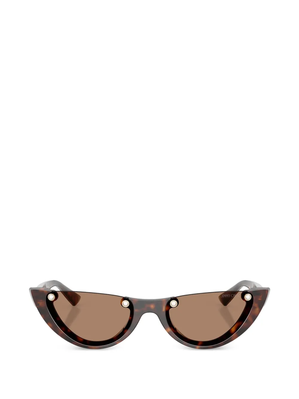 Jimmy Choo Eyewear Beth Sonnenbrille mit Nieten - Braun