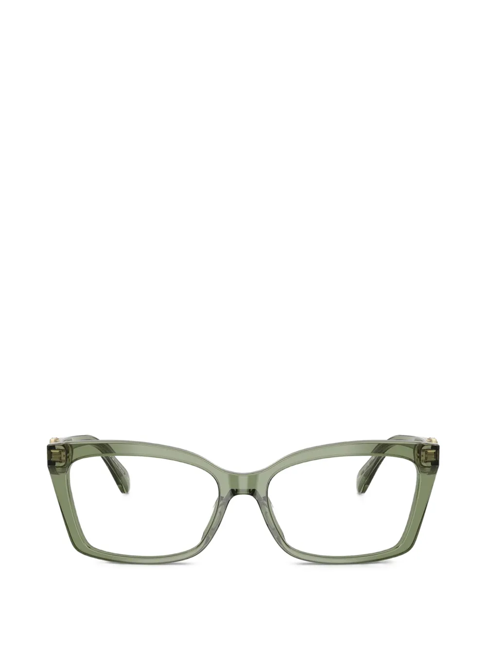 Michael Kors Garzeno Rectangle-frame Glasses In Grün