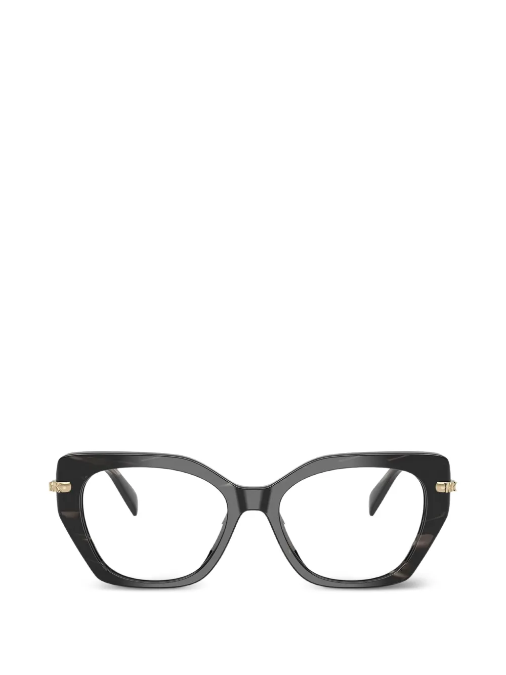 Michael Kors Horn Geometric-frame Glasses In 그레이