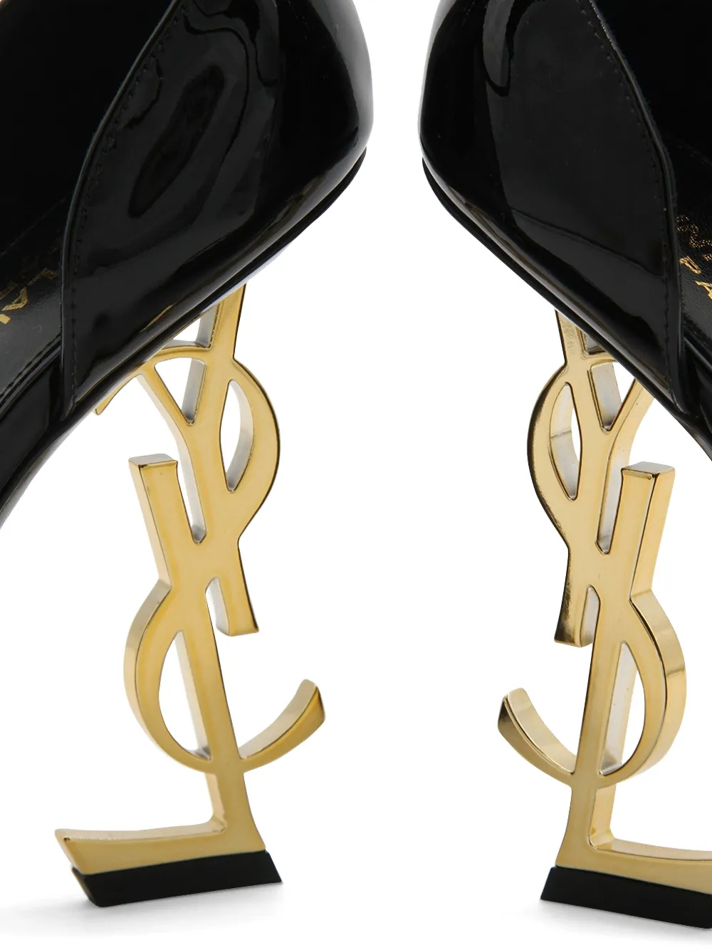 Saint Laurent Opyum sandalen met logo hak Zwart