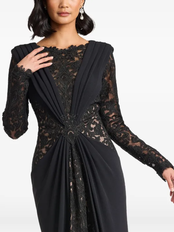Tadashi Shoji Lace long-sleeves Maxi Dress | Black | FARFETCH Tadashi Shoji Lace long-sleeves Maxi Dress | Black | FARFETCH