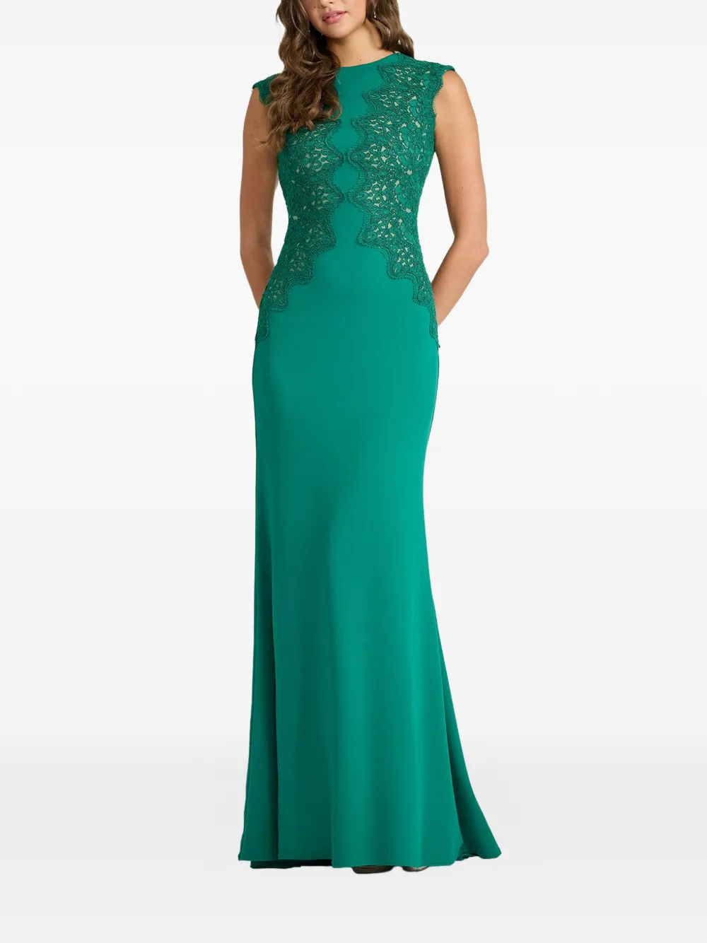 Tadashi Shoji Maxi-jurk met kanten details Groen