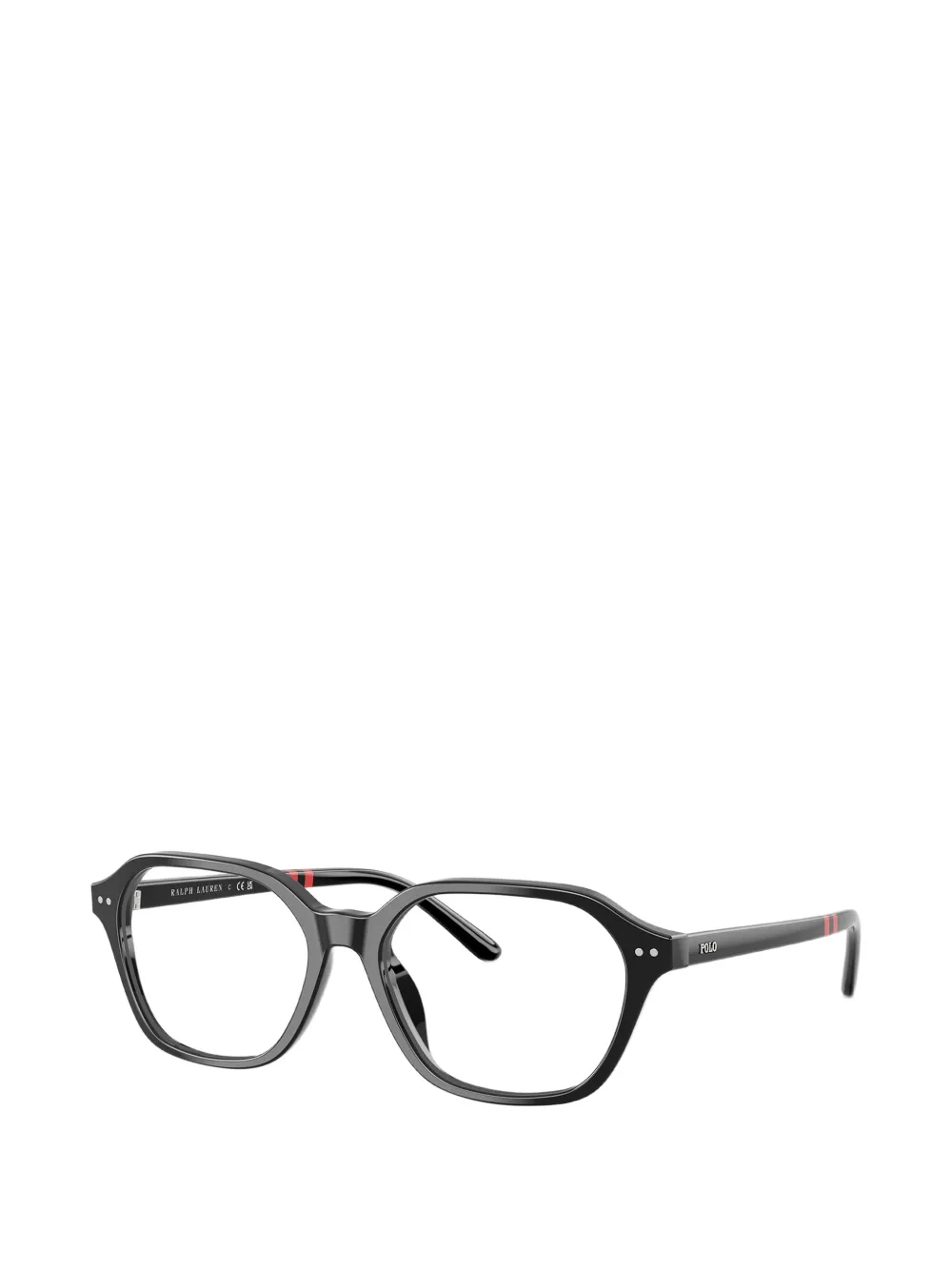 POLO RALPH LAUREN EYEWEAR Glanzende bril met rechthoekig montuur Zwart