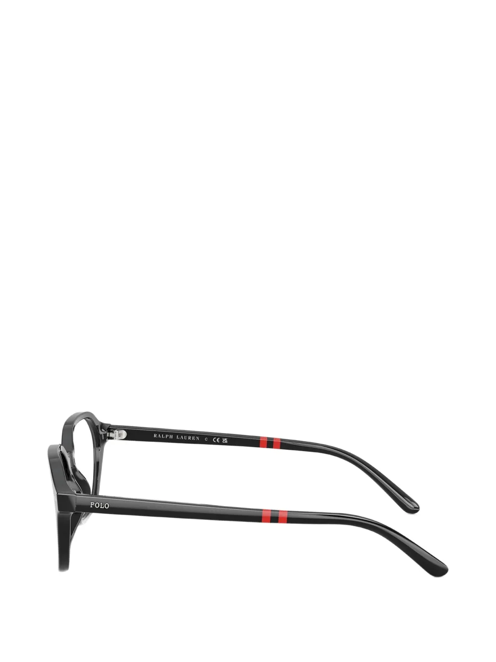 POLO RALPH LAUREN EYEWEAR Glanzende bril met rechthoekig montuur Zwart