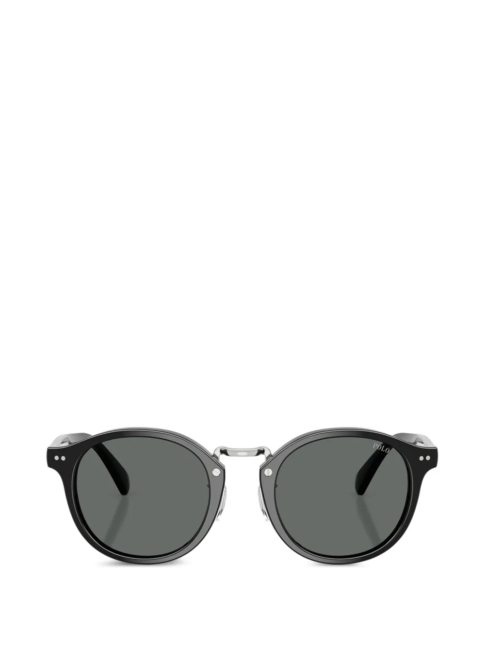 Polo Ralph Lauren Sonnenbrille mit rundem Gestell - Schwarz