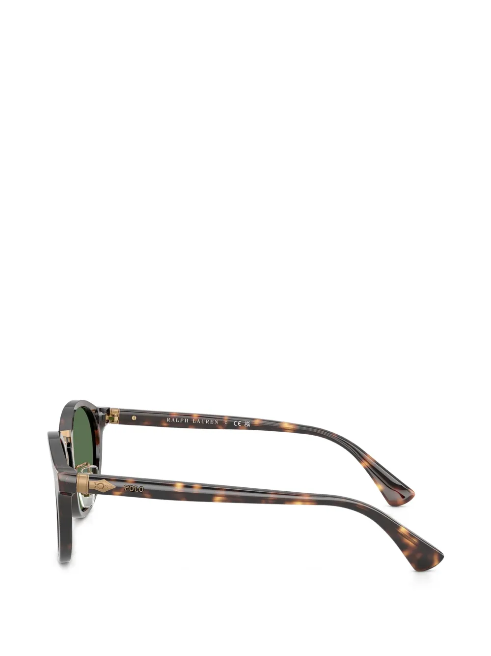 POLO RALPH LAUREN EYEWEAR Heritage Havana zonnebril met rond montuur Bruin