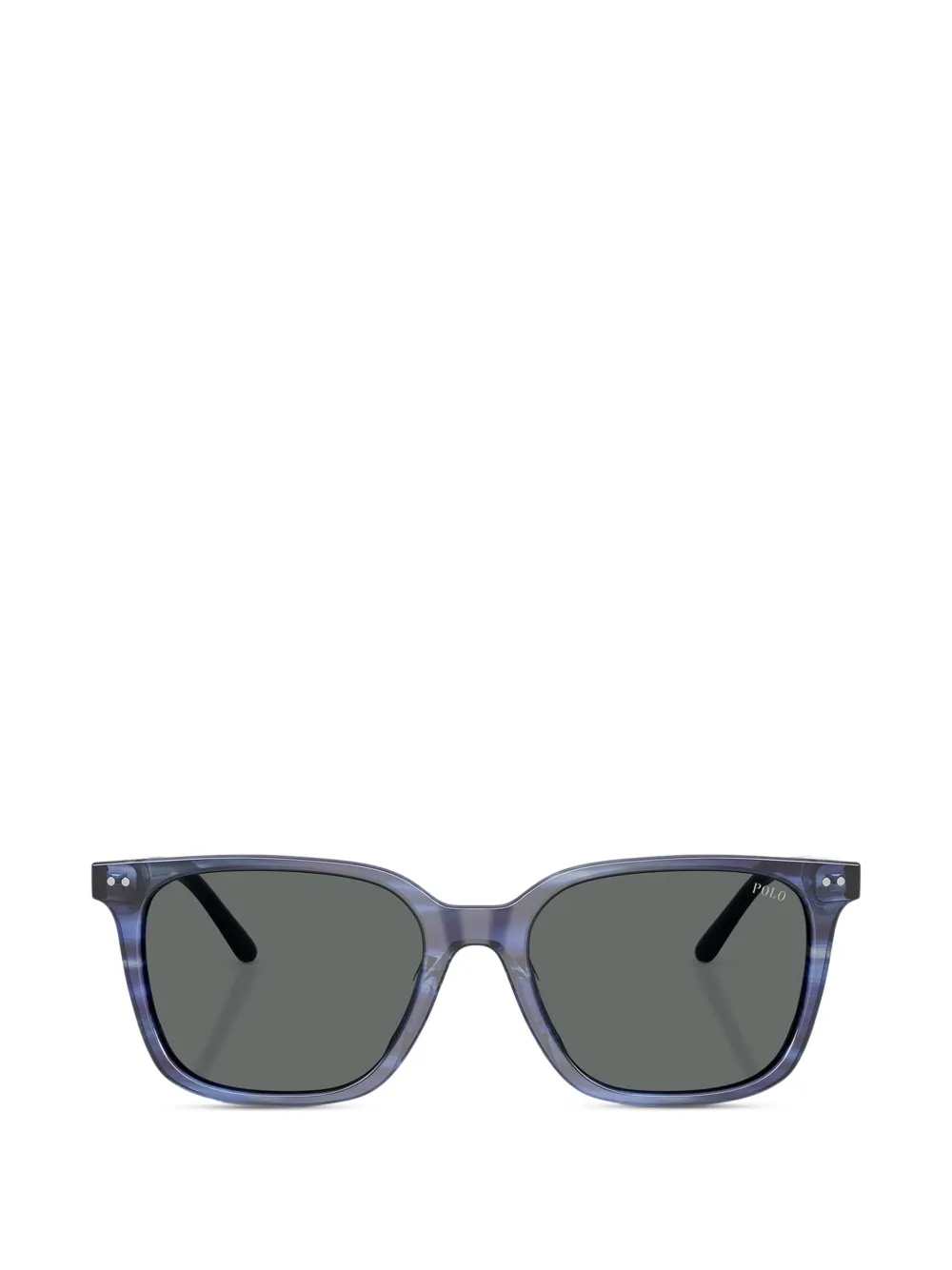 POLO RALPH LAUREN EYEWEAR Occhiali squadrati a righe - Blu