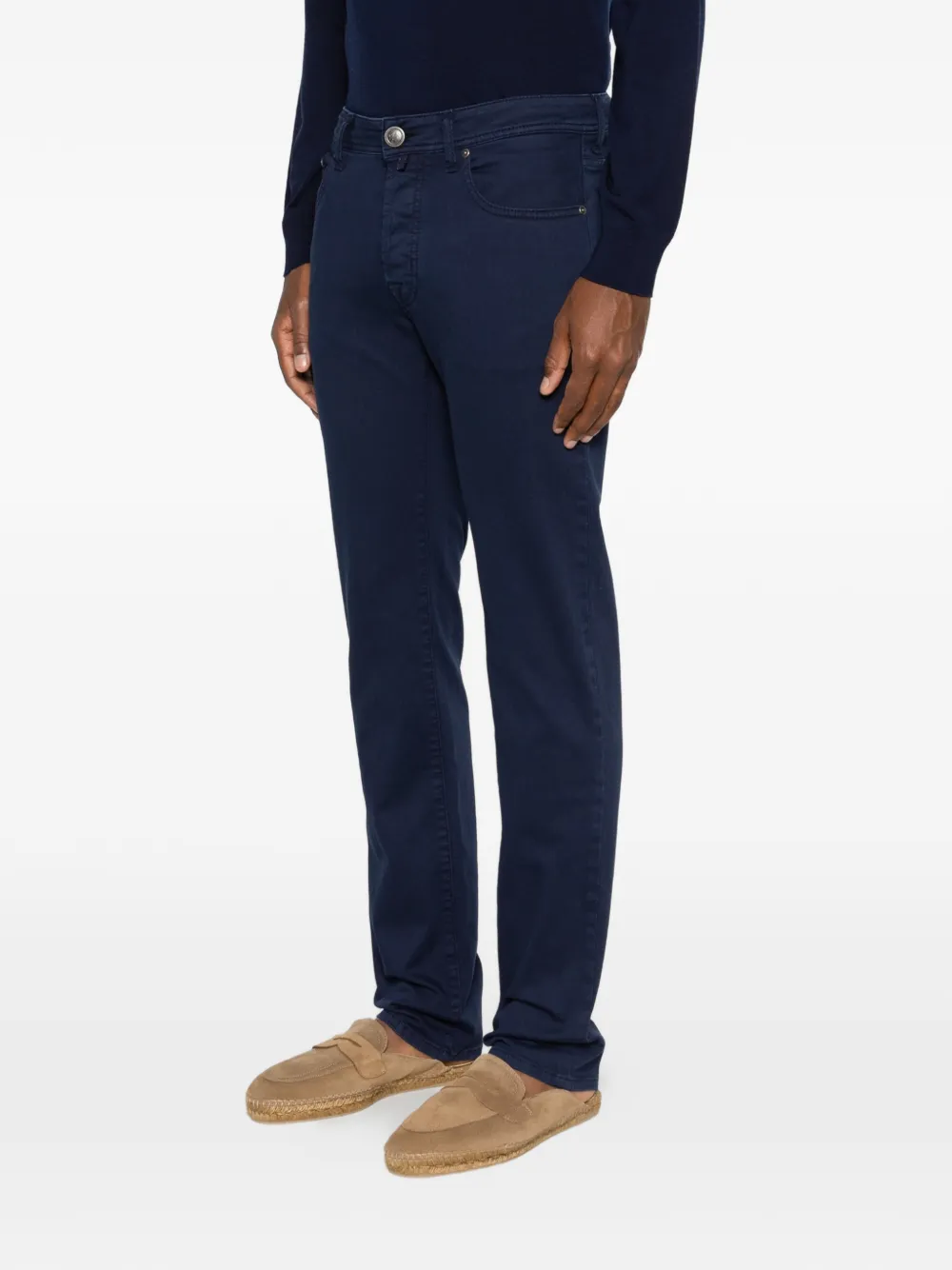 Jacob Cohën Brad straight broek met vijf zakken Blauw