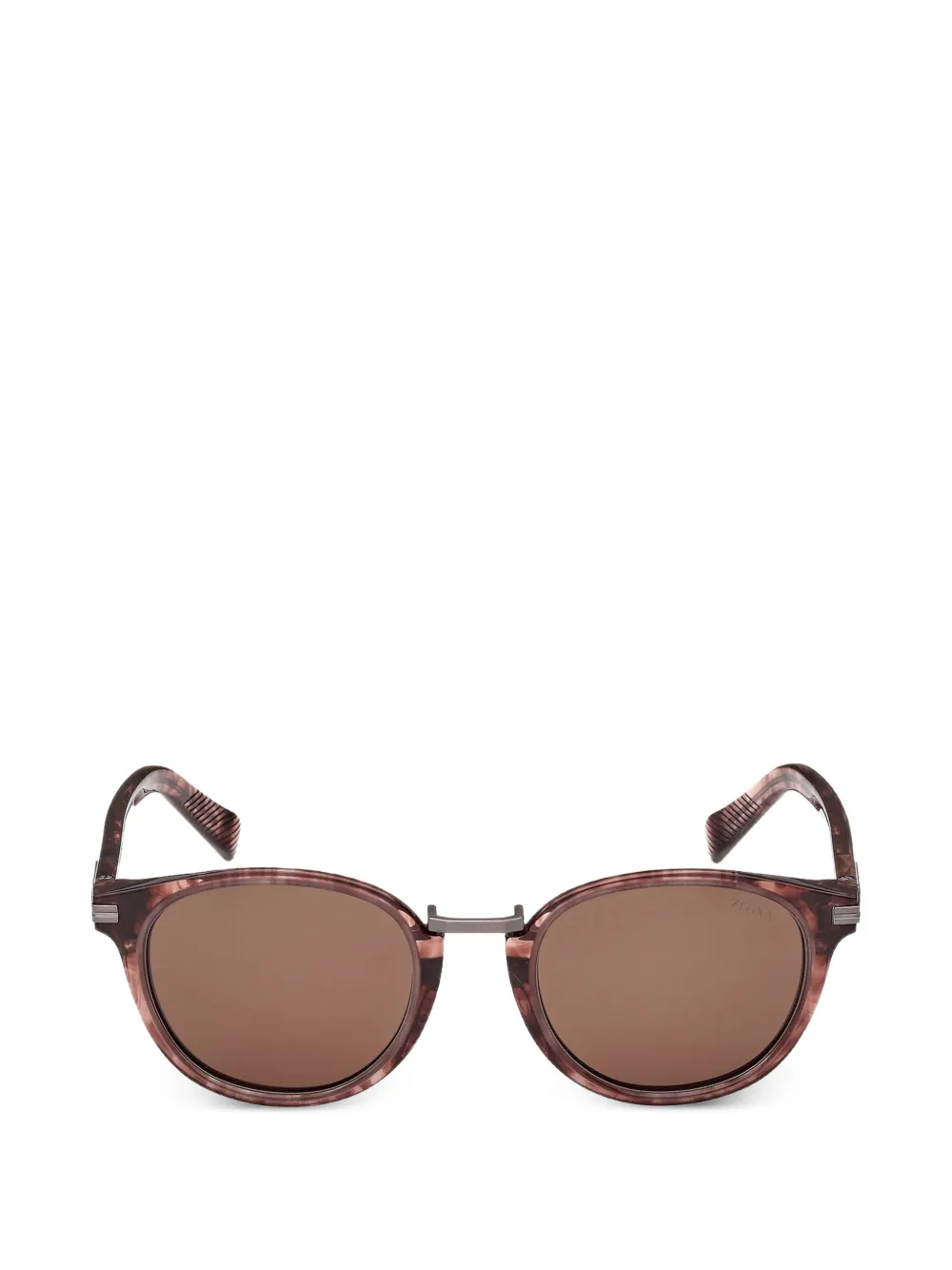 Zegna round-frame sunglasses - Marrone