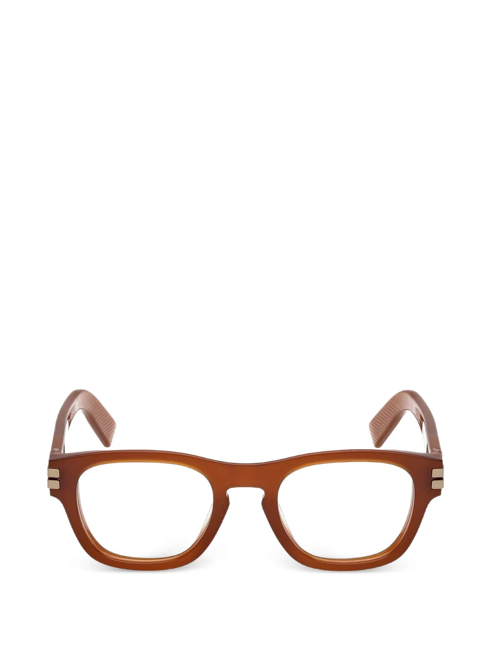 Zegna square-frame glasses - Marrone