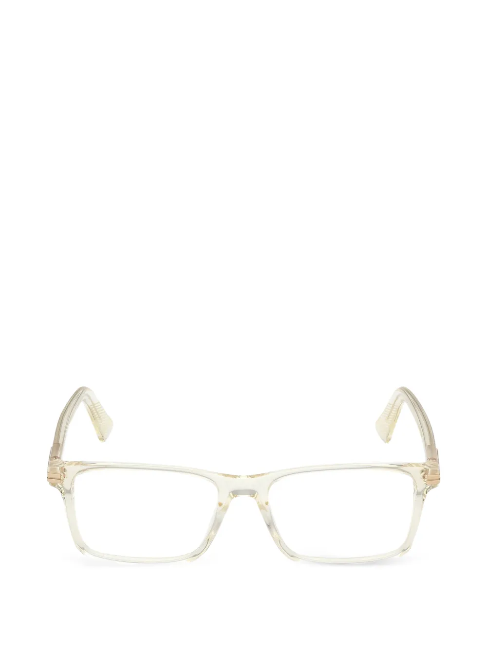 Zegna rectangle-frame glasses - Nude