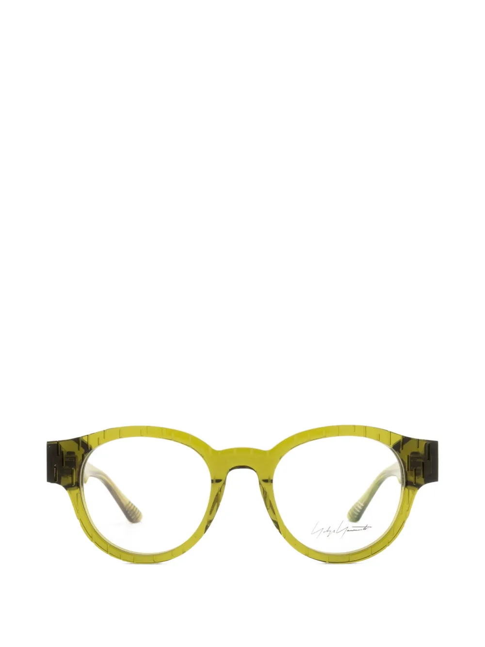 Yohji Yamamoto rounnd-frame glasses - Verde
