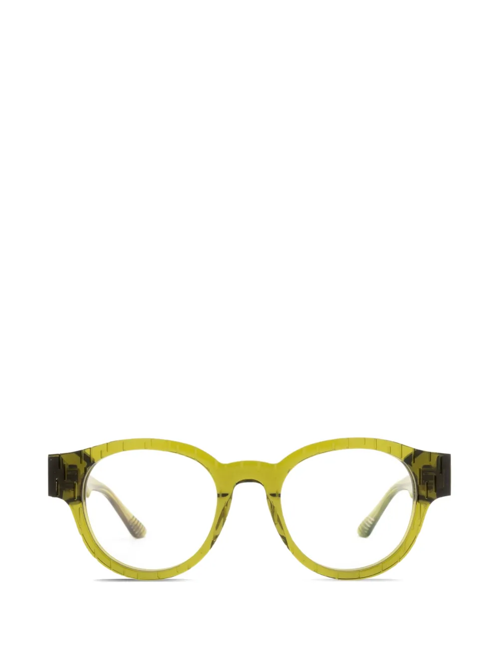 Yohji Yamamoto rounnd-frame glasses - Verde