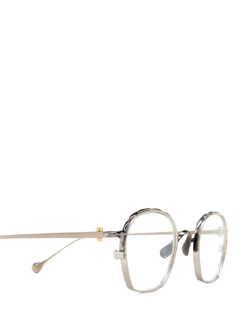 Yohji Yamamoto Bril met geometrisch montuur Zilver