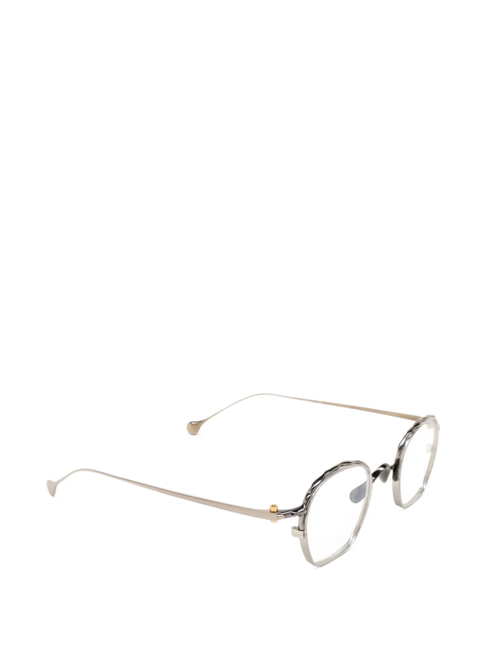 Yohji Yamamoto Bril met geometrisch montuur Zilver