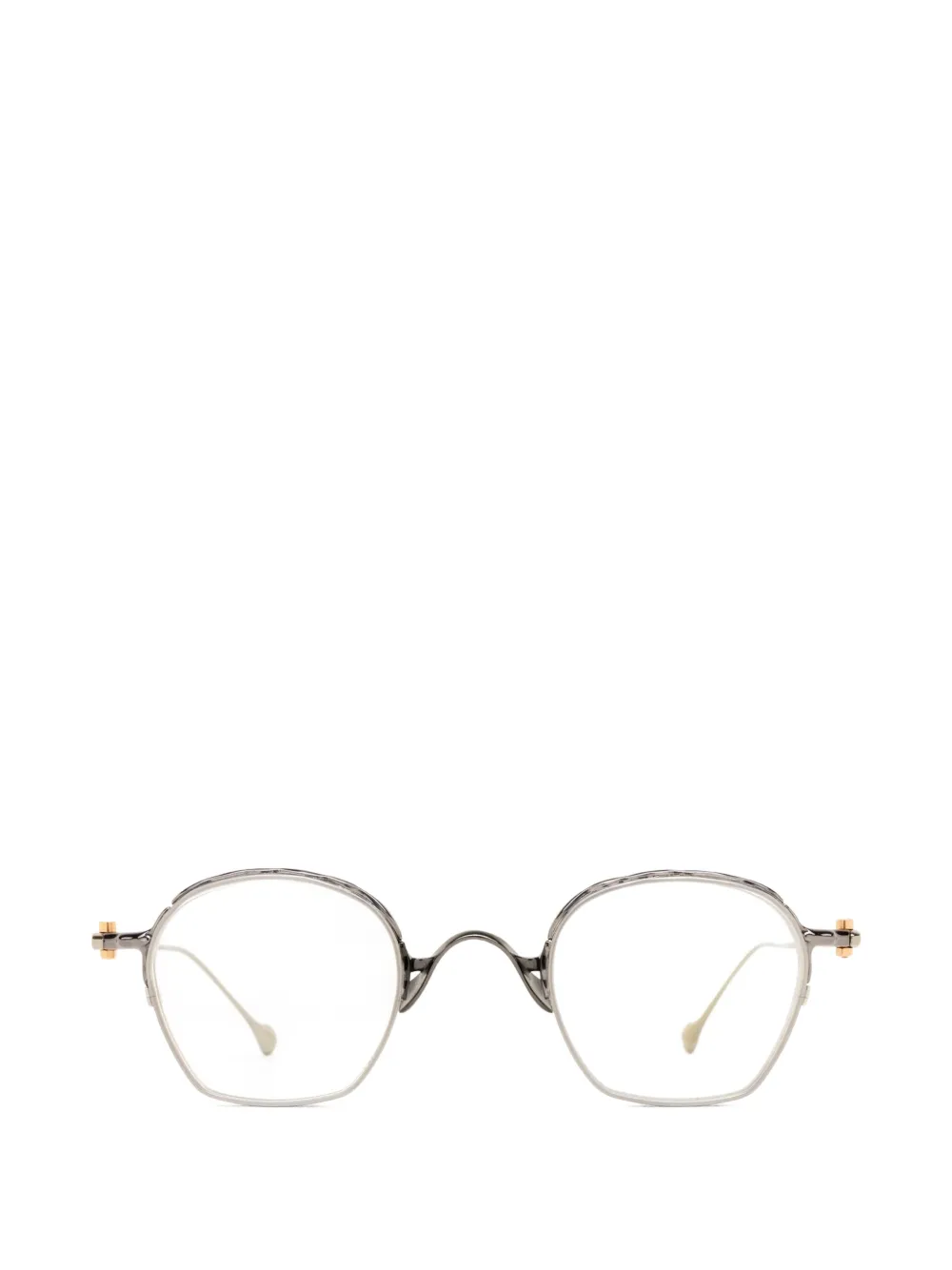 Yohji Yamamoto geometric-frame glasses - Argento