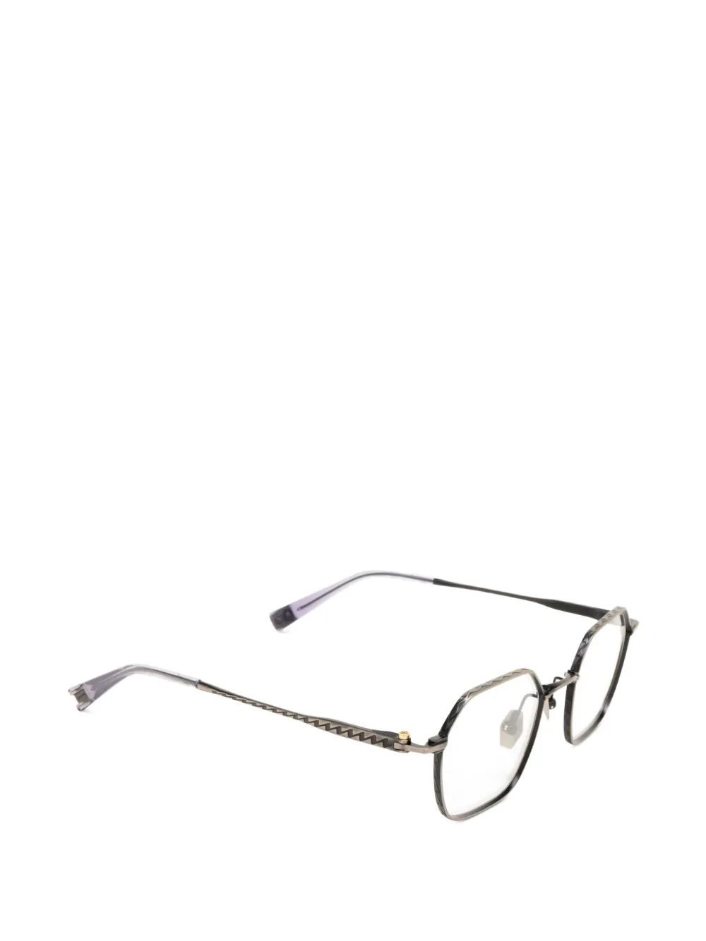 Yohji Yamamoto Bril met geometrisch montuur Grijs