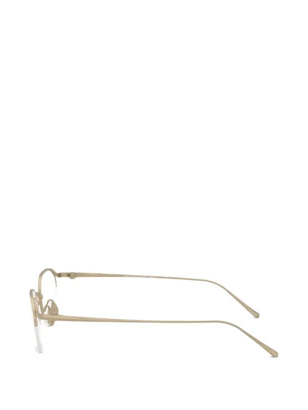 Giorgio Armani geometric-frame Glasses | Gold | FARFETCH CA