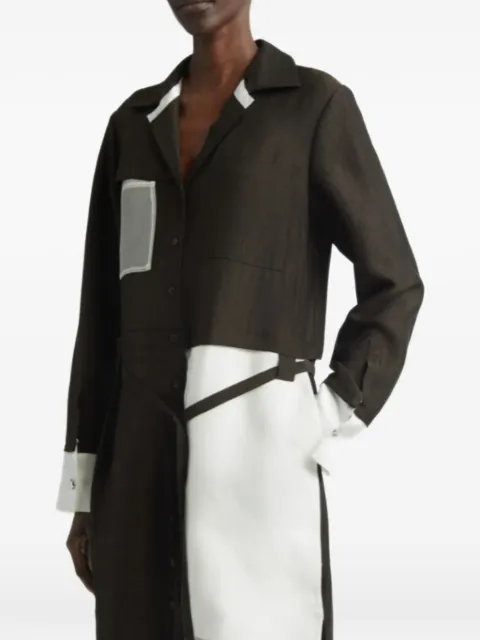 Jason Wu Collection x Robert Rauschenberg twill collage mini shirt dress