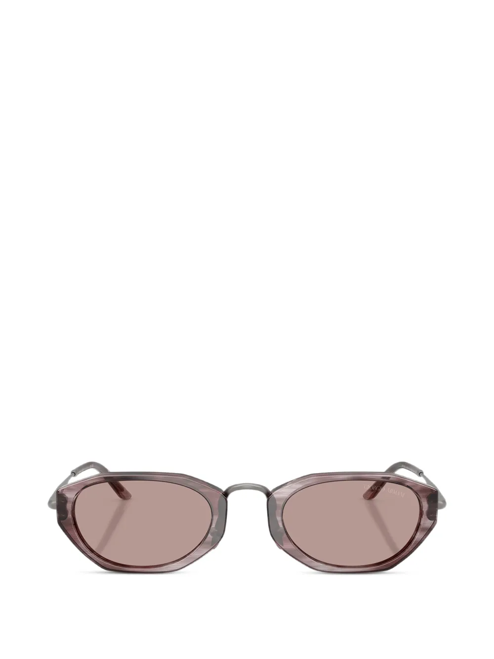 Giorgio Armani striped geometric sunglasses - Viola