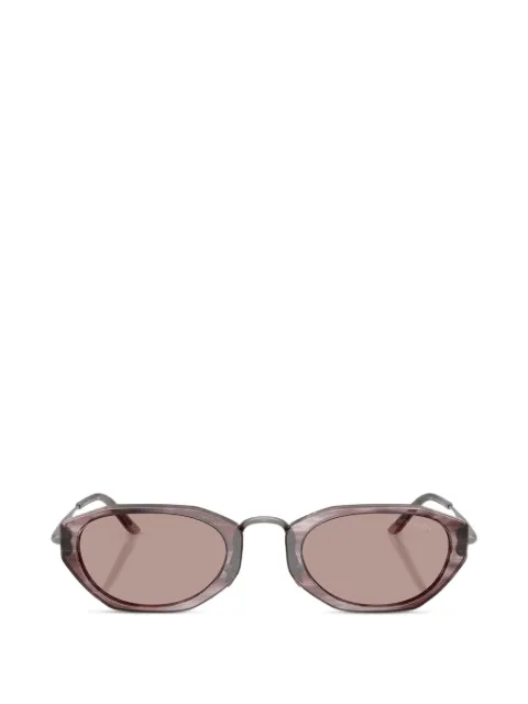 Giorgio Armani striped geometric sunglasses