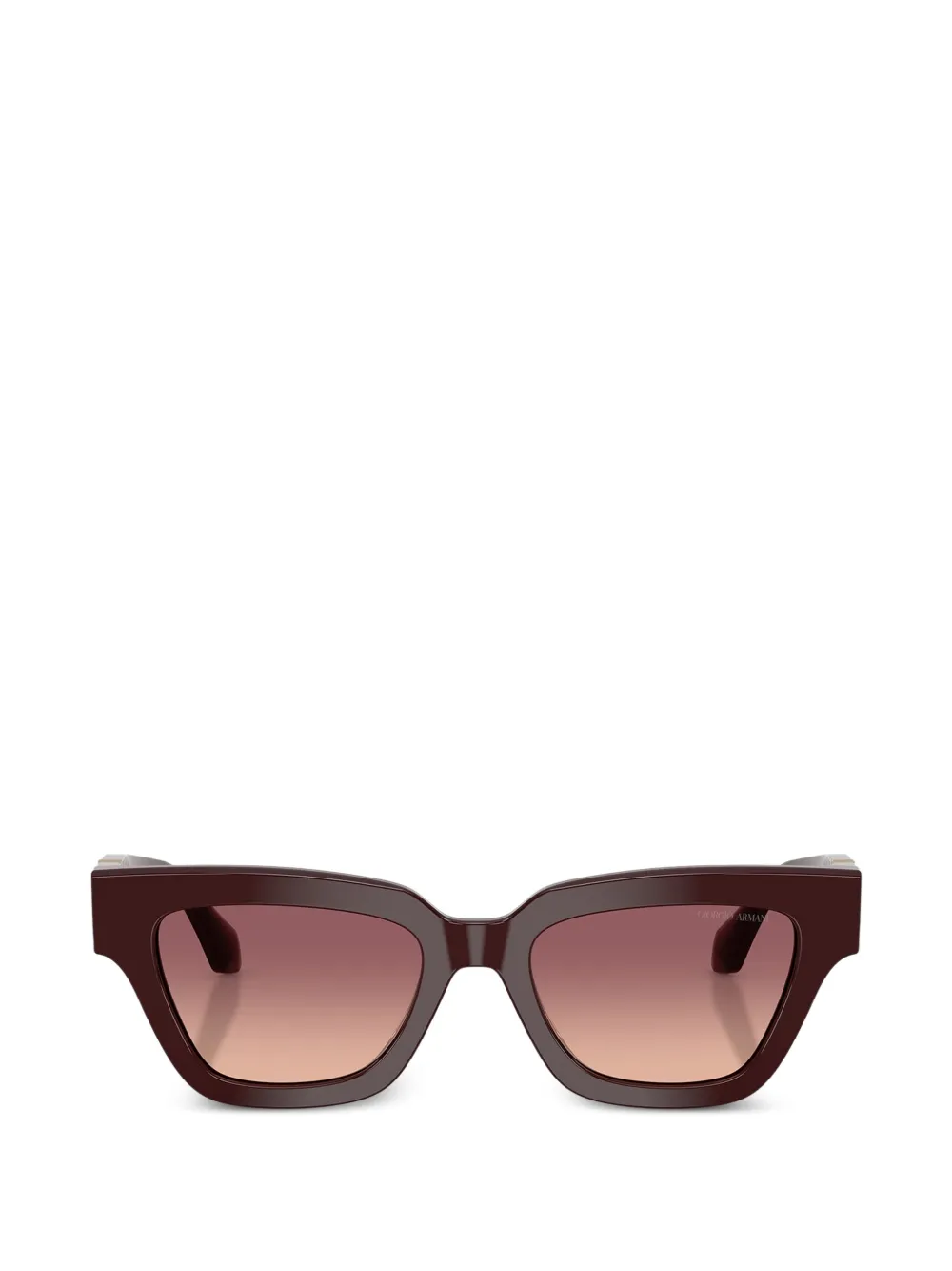Giorgio Armani geometric logo sunglasses - Marrone