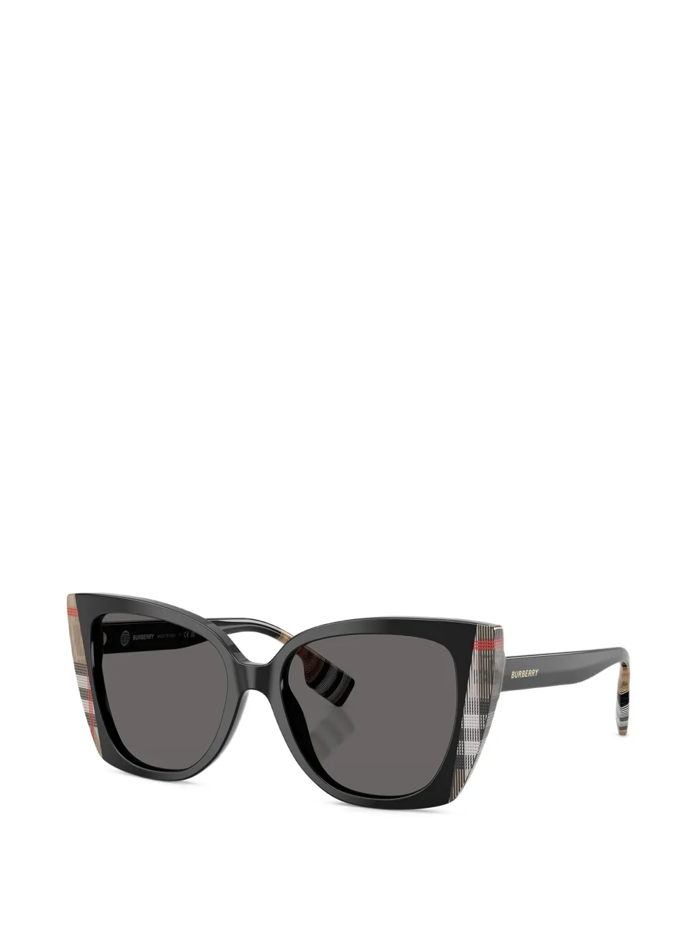 Burberry Eyewear Meryl geruite cat-eye zonnebril Zwart