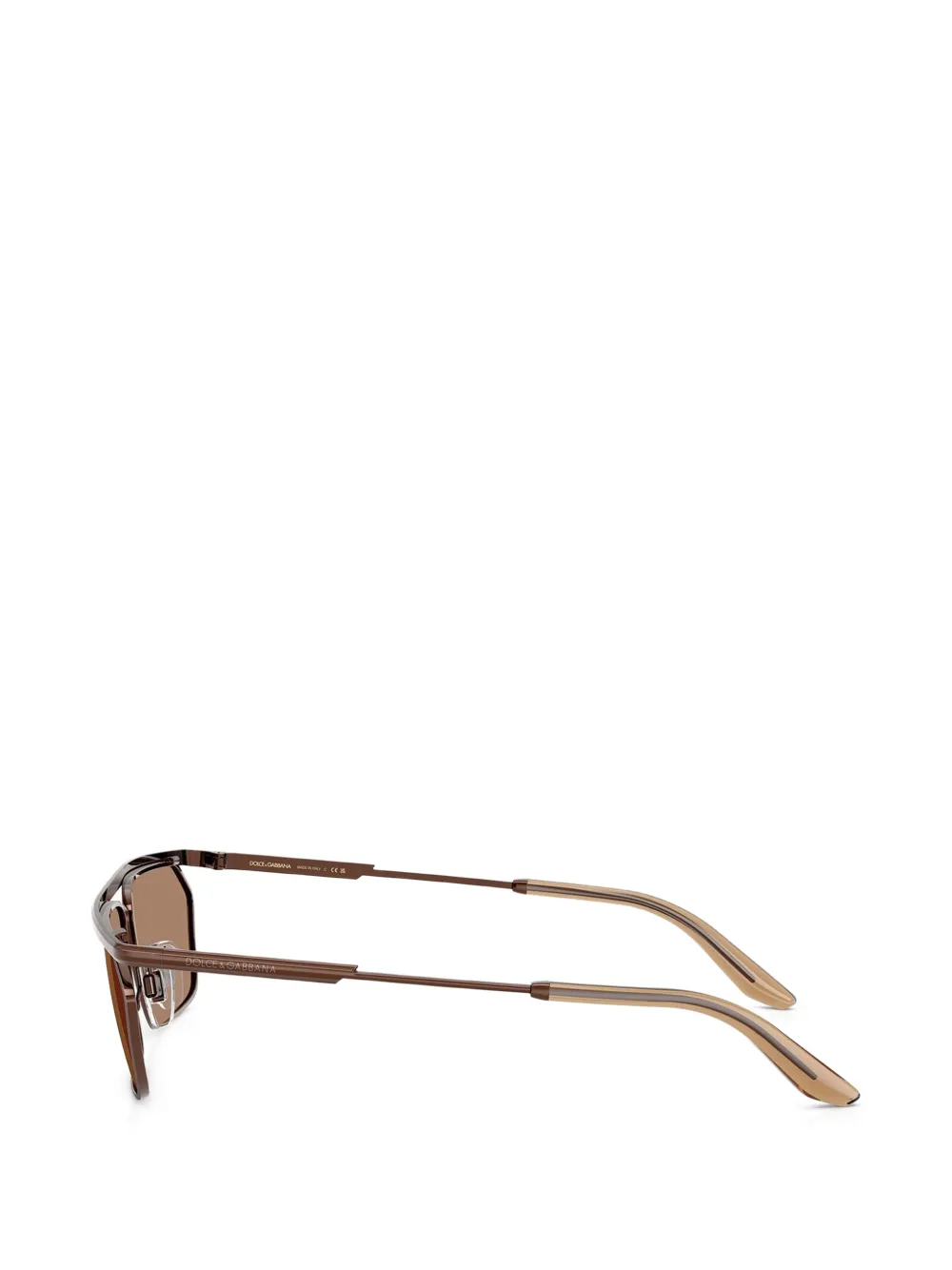 Dolce & Gabbana Eyewear Zonnebril met rechthoekig montuur Bruin