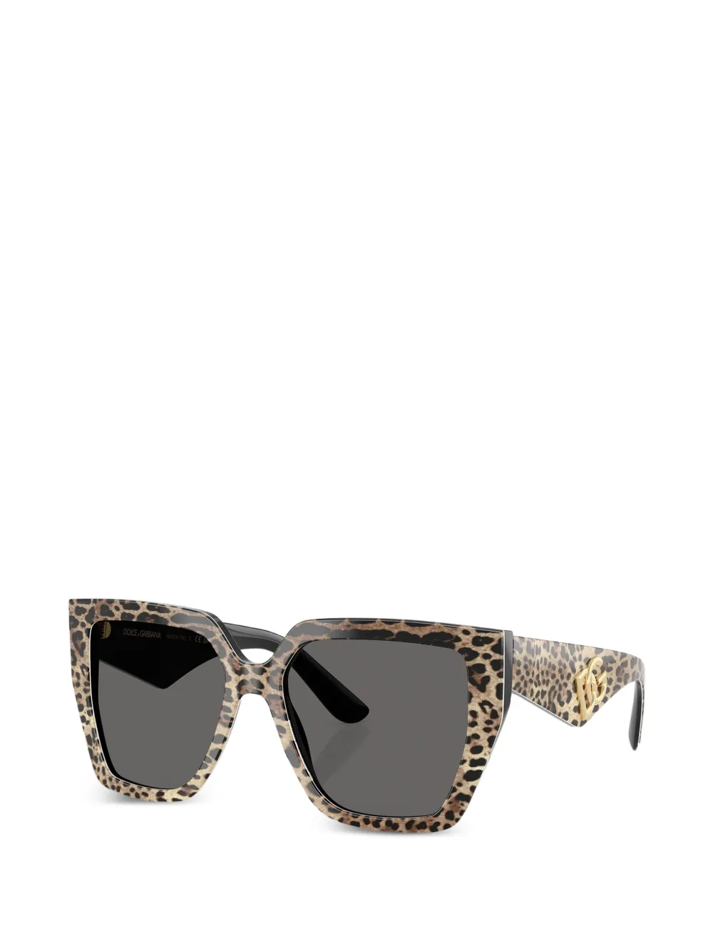 Dolce & Gabbana Eyewear Zonnebril met luipaardprint Beige