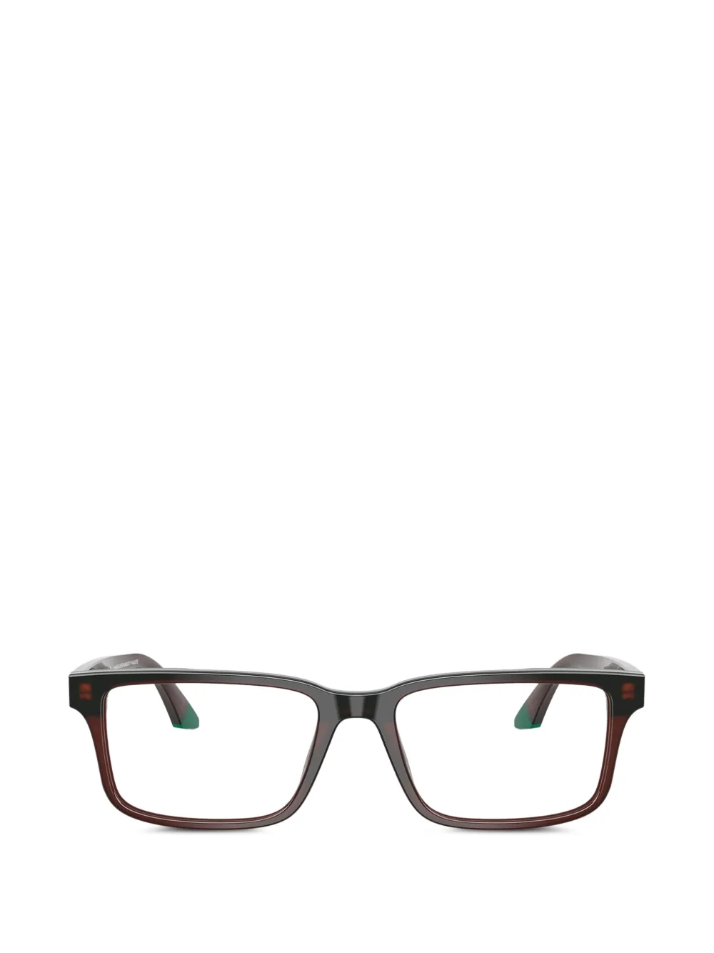 Emporio Armani rectangle glasses - Marrone