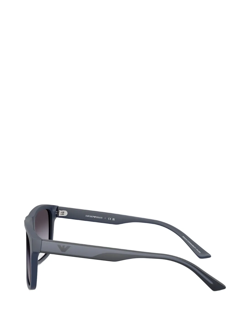 Emporio Armani Zonnebril met mat vierkant montuur Grijs