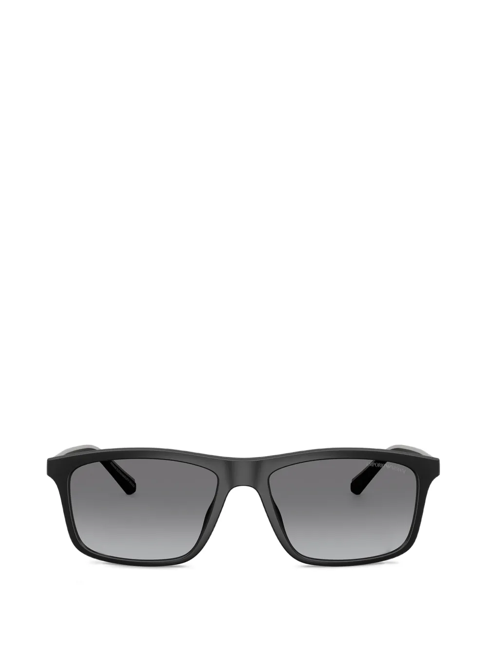 Emporio Armani matte rectangle sunglasses - Nero