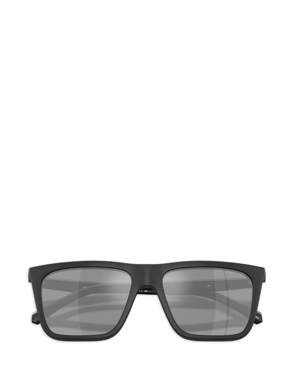 Emporio Armani Zonnebril met rechthoekig montuur Zwart