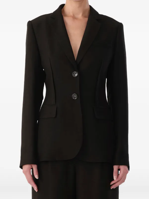 Jason Wu Collection Twill Single-breasted Blazer in Black