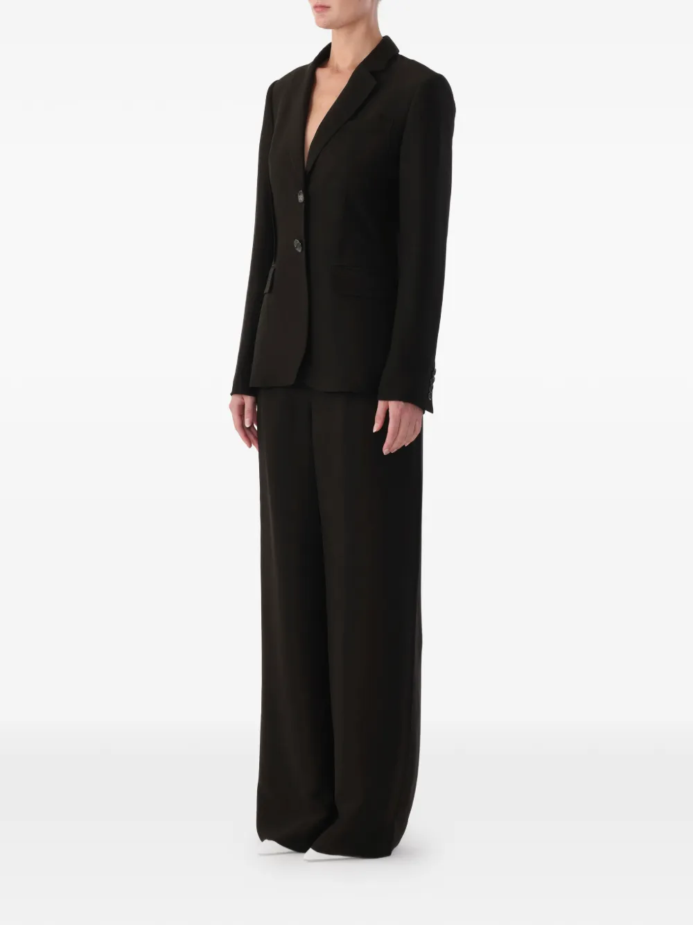 Jason Wu Collection Twill Single-breasted Blazer in Black, view 3