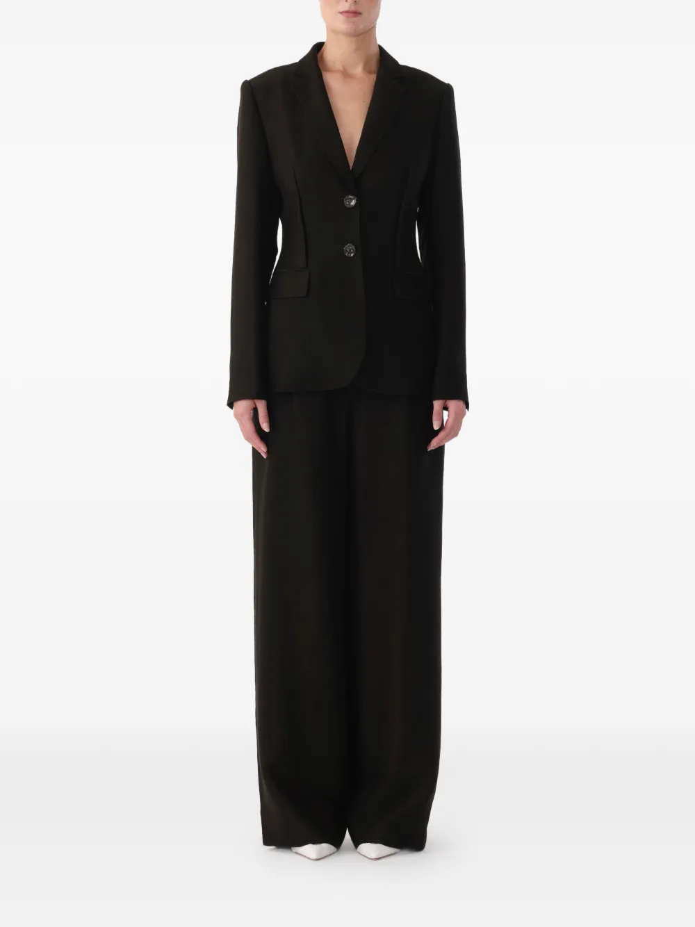 Jason Wu Collection Twill Single-breasted Blazer in Black, view 2